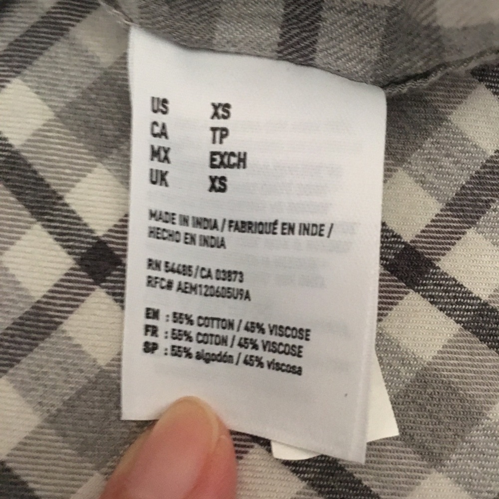 AEO Seriously Soft Gary Plaid Button-Down Shirt-XS - Picture 6 of 7